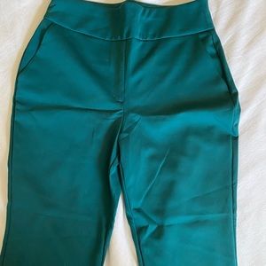 Green Satin-Finish Like pants